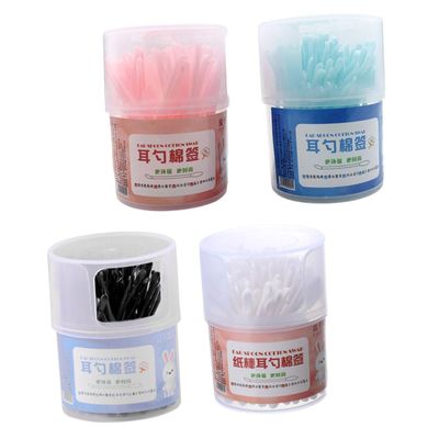 Double Tipped Cotton Swabs Assorted Color Ear Cleaning Tools for Adults Ear Spoon Buds for Household Use Smooth Texture Durable Handle