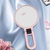 10/15X Magnifying Light Makeup Mirror, Folding Double-Sided Handheld Vanity Mirror, White, Portable, Adjustable 180 for Travel & Home Use view 3