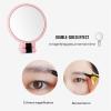 10/15X Magnifying Light Makeup Mirror, Folding Double-Sided Handheld Vanity Mirror, White, Portable, Adjustable 180 for Travel & Home Use view 4