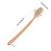 1 Set Wooden Bath Brush Natural Boar Bristles Back Scrubber for Comfortable Cleansing Strong Cleaning Power for Family Use Design view 2