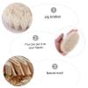 1 Set Wooden Bath Brush Natural Boar Bristles Back Scrubber for Comfortable Cleansing Strong Cleaning Power for Family Use Design view 3