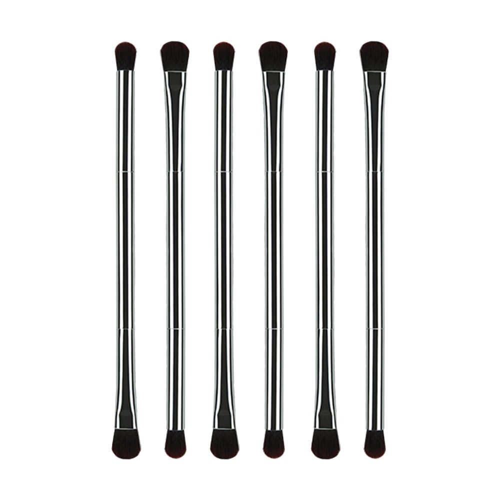 Ksvsonrvi Eyeshadow Brushes, 6 PCS Double-ended Cosmetic Makeup Brush Tool Good at Flawless Blending, Contouring or Defining