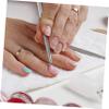 4Pcs Stainless Steel Cuticle Pusher Nail Art Scraper Tool Gel Polish Remover for Manicure Pedicure Ergonomic Design for Home Salon Use Elegant Silver view 3