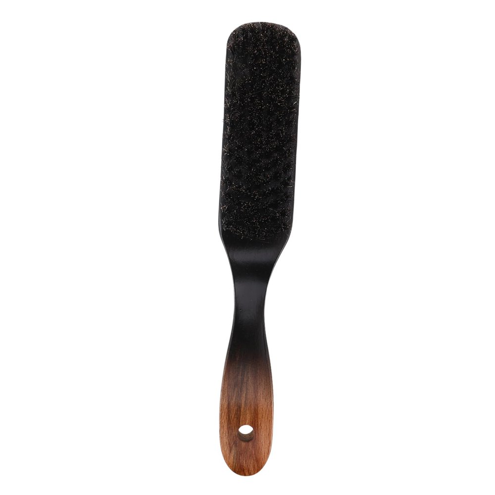 Boar Bristle Beard Grooming Tool with Wood Gradient Handle Gentle Facial Hair Care Brush for All Beard Lengths for Daily Grooming and Professional Styling
