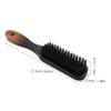 Boar Bristle Beard Grooming Tool with Wood Gradient Handle Gentle Facial Hair Care Brush for All Beard Lengths for Daily Grooming and Professional Styling view 2