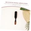 Boar Bristle Beard Grooming Tool with Wood Gradient Handle Gentle Facial Hair Care Brush for All Beard Lengths for Daily Grooming and Professional Styling view 3