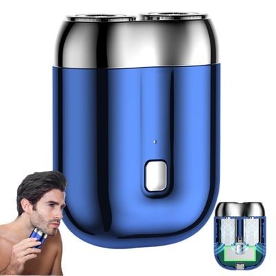 Electric Foil Shavers for Men, Mini Electric Shaver, Waterproof Rechargeable Double Head Portable Shaver, Wet & Dry Use for Men