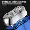 Electric Foil Shavers for Men, Mini Electric Shaver, Waterproof Rechargeable Double Head Portable Shaver, Wet & Dry Use for Men view 4