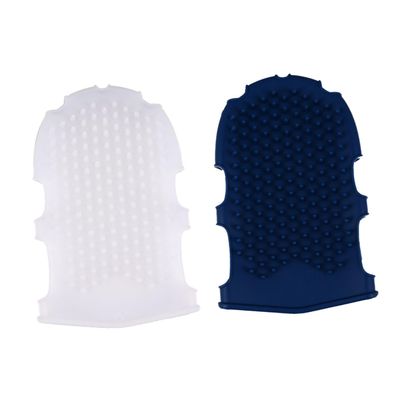 2pcs Silicone Bath Massage Glove Ergonomic Design for Daily Cleansing Semi Transparent White Dark Blue Comfortable Practical Body Scrubber for All Skin Types