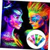 Beaupretty Fluorescent Body Paint 5pcs UV Reactive Neon Face Paint for Parties and Cosplay Safe and Non-Toxic Glow Dark Makeup view 4