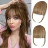 100% human hair bangs clip 6# clip-in bangs extensions fake bangs wig with sideburns curved bangs suitable for daily wear view 1