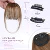 100% human hair bangs clip 6# clip-in bangs extensions fake bangs wig with sideburns curved bangs suitable for daily wear view 2
