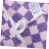 Beaupretty 2pcs Checkered Fleece Hair Dry Cap Absorbent Women's Beanie for Winter Checkered Head Scarf After Shower Wrap view 3