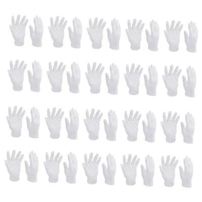 16Pairs Washable Cotton Gloves Elastic Breathable Comfortable Gloves for Dry Hands Skin Protection Jewelry Care and Moisturizing