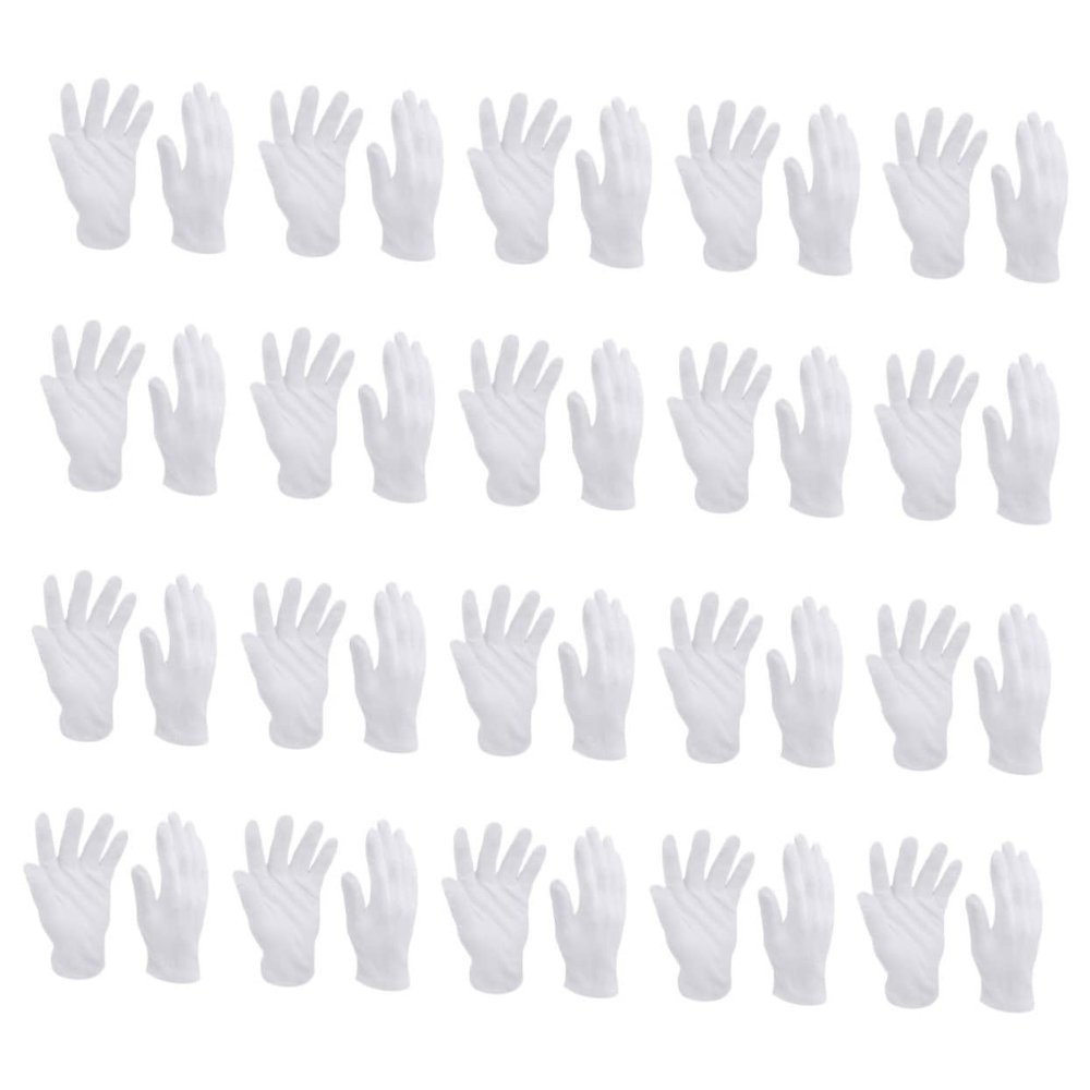 16Pairs Washable Cotton Gloves Elastic Breathable Comfortable Gloves for Dry Hands Skin Protection Jewelry Care and Moisturizing