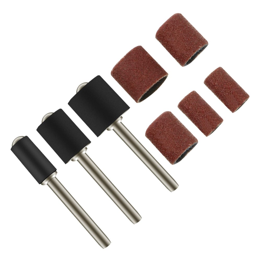 102Pcs Drum Sanding Sleeves Kit for Nail Sandpaper Bands with Mandrel for Manicure Durable and Easy to Install for Fine Artwork and