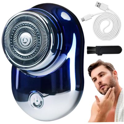 Electric Foil Shavers for Men, Mini Electric Shaver, Waterproof Rechargeable Metal Portable Shaver, Wet & Dry Use for Men