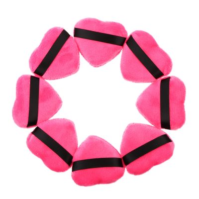 8Pcs Heart Shaped Makeup Powder with Strap Fluffy Foundation Applicators for Loose Mineral Powder Skin Friendly Beauty Tools for Smooth Application