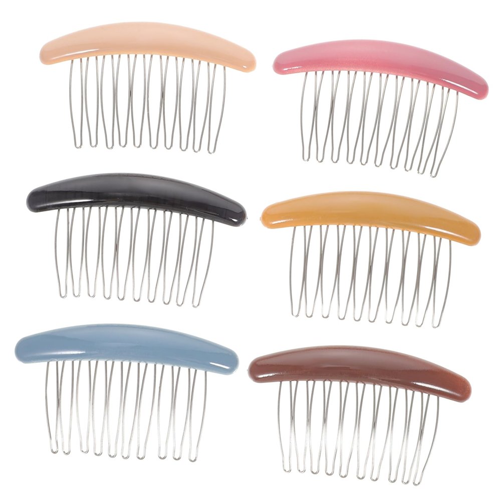 6Pcs Non Slip Hair Side Combs for Women Stylish Decorative Hair Accessories for Updos Weddings and Daily Looks Includes and Combs