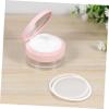 2Pcs Portable Makeup Case with Mirror Elastic Mesh Loose Powder Box for Travel Pink Powder Puff Included for Daily Use and view 4