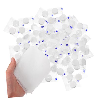 100Pcs Mini Compressed Towel Tablets Coin Tissue for Travel Sports Outdoor Use Soft Compact Lightweight for Daily Needs
