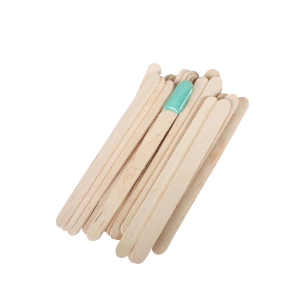 Healeved 150pcs Wax Craft Sticks for Hair Removal Wooden Spatulas for Salon Home Use Easy Application Removal