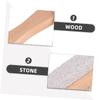 SOESFOUFU 3pcs Double-Sided Foot Exfoliator Brush Wooden Handle Pumice Stone and Bristles for Dead Skin Removal Foot Scrubbing Tool for Smooth view 3
