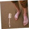 SOESFOUFU 3pcs Double-Sided Foot Exfoliator Brush Wooden Handle Pumice Stone and Bristles for Dead Skin Removal Foot Scrubbing Tool for Smooth view 4