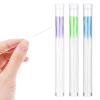 180 Pcs Piercing Cleaner Floss Disposable Piercing Hole Cleaner Ear Piercings Care Cleaning Tool Ear Hole Cleaning Line Aftercare Earring Odor Removal(Purple Green Blue) view 1