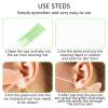 180 Pcs Piercing Cleaner Floss Disposable Piercing Hole Cleaner Ear Piercings Care Cleaning Tool Ear Hole Cleaning Line Aftercare Earring Odor Removal(Purple Green Blue) view 3