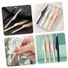 4Pcs Professional Eyebrow Tweezers Durable Eyelash Tweezers with Matte Finish for Removal for Grooming and Shaping Eyebrows view 2