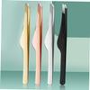 4Pcs Professional Eyebrow Tweezers Durable Eyelash Tweezers with Matte Finish for Removal for Grooming and Shaping Eyebrows view 4