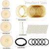 Cayton Hair Bun Net, 49 Pcs Ballet Bun Kits 4 Pcs Ballet Bun 20 Pcs 30cm Hairnets 20 Pcs U-Shaped Hair Clips 5 Pcs Elastic Bands (White) view 2