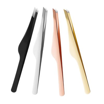 4Pcs Eyebrow Tweezers Precision Lash Tools with Matte Finish for Eyelash Extensions Includes and Styles Beauty Tools for Women
