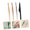 4Pcs Eyebrow Tweezers Precision Lash Tools with Matte Finish for Eyelash Extensions Includes and Styles Beauty Tools for Women view 2
