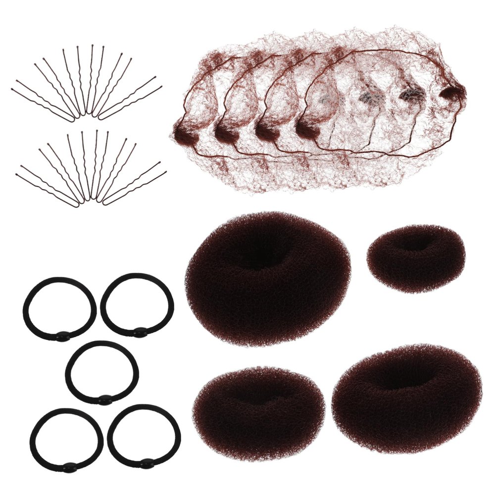 1 Set Invisible Hair Nets for Women Hair Loop Tools Elastic Bun Nets Clips for Easy Ballet Bun Styles for Weddings Daily Wear