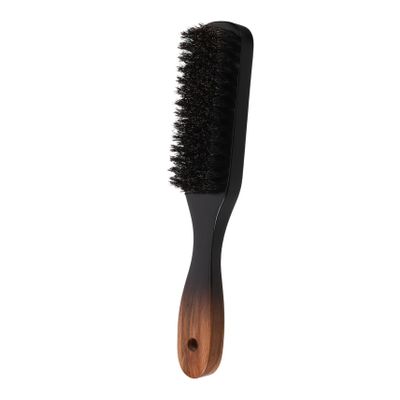 Beard Brush for Men Boar Bristle Grooming Tool with Ergonomic Gradient Handle for Facial Hair Care Straightening Maintenance Barber Salons and Home Use