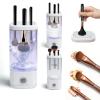 AiDwell 3 IN 1 Electric Makeup Brush Cleaner Machine With Dryer, Holder, Portable Automatic USB Cosmetic Brushes Cleaner Tool Deep Cleaning for All Size Beauty Makeup Brush Set, Sponges, Blush Brush view 1