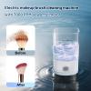 AiDwell 3 IN 1 Electric Makeup Brush Cleaner Machine With Dryer, Holder, Portable Automatic USB Cosmetic Brushes Cleaner Tool Deep Cleaning for All Size Beauty Makeup Brush Set, Sponges, Blush Brush view 4