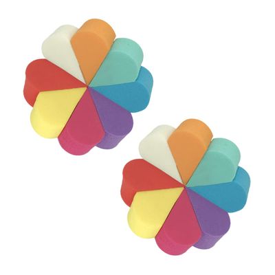 16Pcs Dual Sided Makeup Sponges for Foundation and Face Powder Versatile Beauty Puff for Professionals and Beginners Flexible and Portable Unique Shape Design Easy to Use
