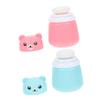 2Pcs Powder Puff Case Cartoon Bear Shape Container Soft Sponge Puff for Powder Portable and Leak for After Bath Use view 1