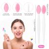 10 Pcs Silicone Lip Scrub Brush, Double Sided Lip Exfoliating Brushes Nose Clean Blackhead Removal Pore Scrubber Face Cleansing Brush Tools for Lips Exfoliator Scrubber Mixed Colors view 3