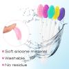 10 Pcs Silicone Lip Scrub Brush, Double Sided Lip Exfoliating Brushes Nose Clean Blackhead Removal Pore Scrubber Face Cleansing Brush Tools for Lips Exfoliator Scrubber Mixed Colors view 4