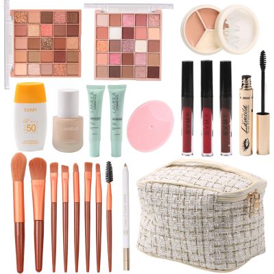 KARUIZI Makeup Gift Set, 25 Color Eyeshadow Palette, Concealer, Foundation, Mascara, Brushes