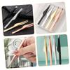 4Pcs Eyelash and Eyebrow Tweezers Precision Eyelash Applicator and Brow Tweezers for Women Matte Finish Multi Durable Lash Tools view 2