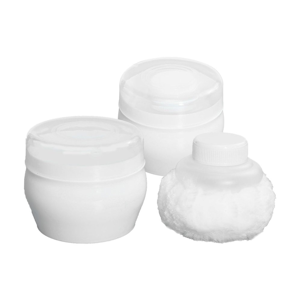 2Sets Talcum Powder Puff Portable Gentle Body Powder Application for Newborns Easy One Hand Use Adorable Design for Home Travel