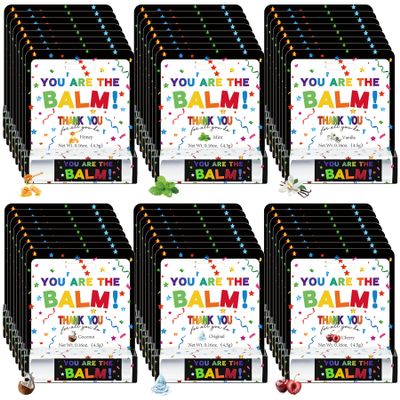 48 Pcs Chrismas Employee Appreciation Lip Balms Bulk Staff Appreciation Gifts Thank You Team End of Year Gifts You Are The Balm Bulk for Coworkers Teacher Worker Leaving Farewell Party Favor
