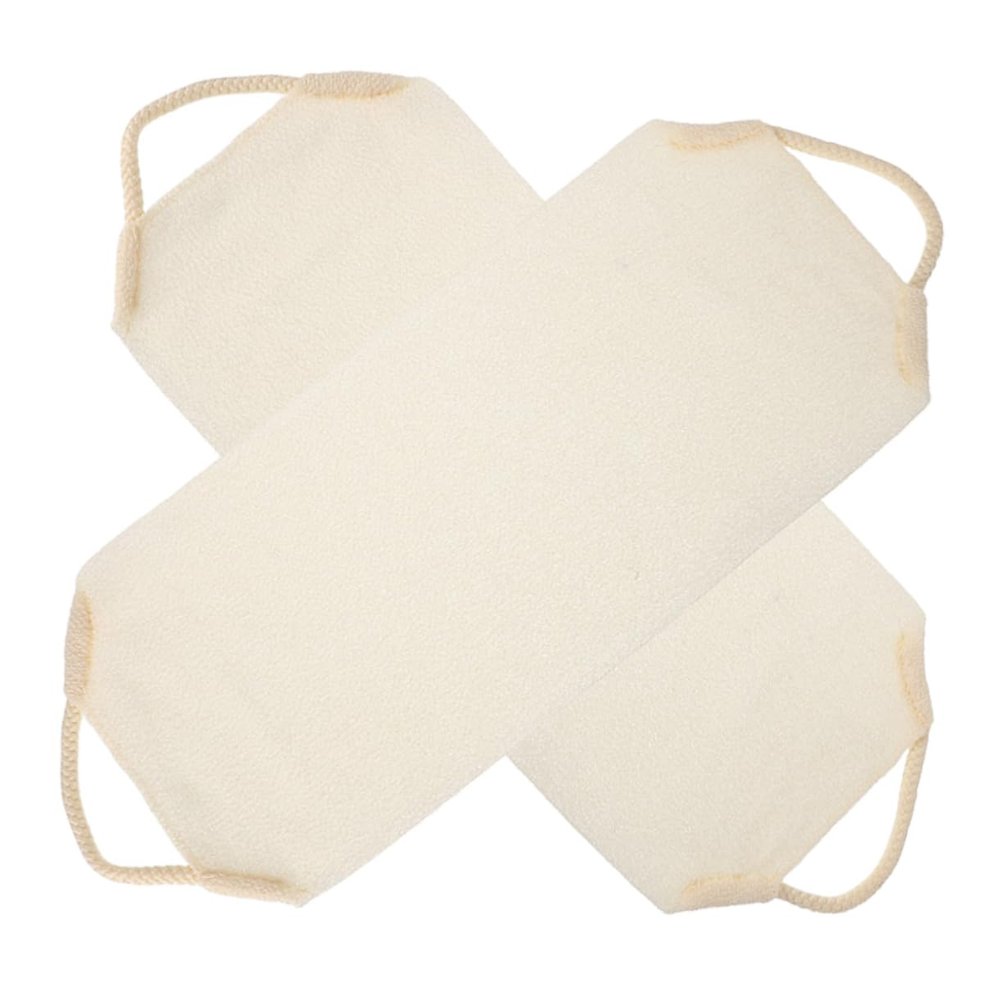 2pcs Stretchable Exfoliating Back Scrubber Towel Versatile Shower Bath Tool for Deep Cleaning Back Feet Legs Beige Body Scrub Towel for Family Use