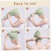 Beaupretty 2Pcs Hair Drying Turban Quick Dry Coral Fleece Absorbent Hair Wraps for Women Fashionable Head Wraps for Beach Yoga Travel and More Grey view 3