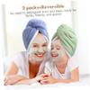 Beaupretty 2Pcs Hair Drying Turban Quick Dry Coral Fleece Absorbent Hair Wraps for Women Fashionable Head Wraps for Beach Yoga Travel and More Grey view 4